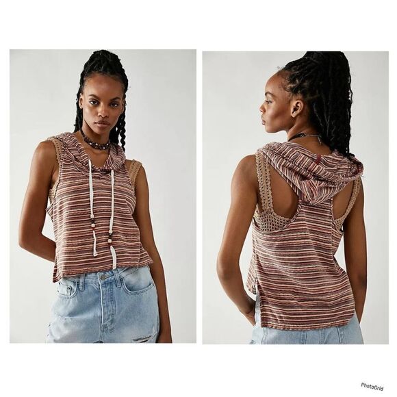 Free People Tops - Free People On Fire Hoodie Tank